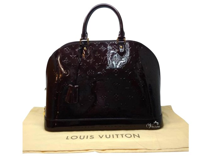 Louis Vuitton Alma GM Ameixa Couro  ref.146975