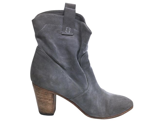 Alberto Fermani botas de camurça ocidental Cinza