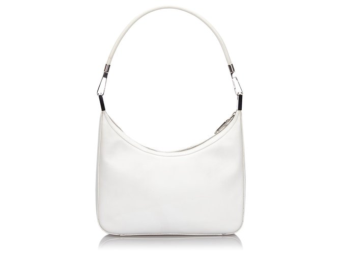 gucci white leather purse