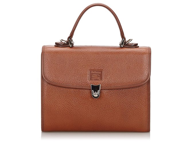 Burberry Brown Leather Handbag  ref.147122
