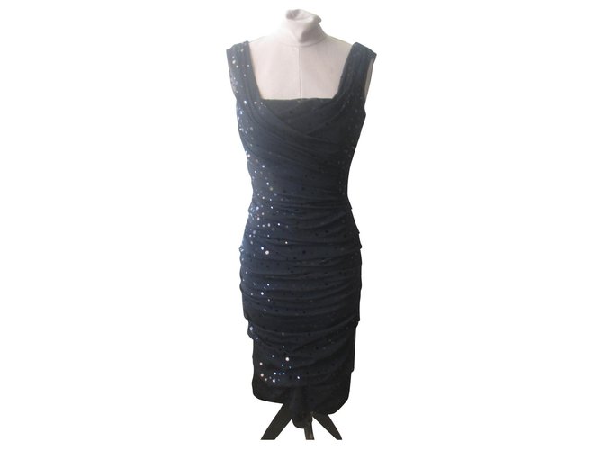 Dolce & Gabbana Dresses Black Silk Polyester Elastane  ref.147136