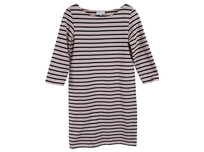 Vestido Ganni de algodón a rayas Multicolor
