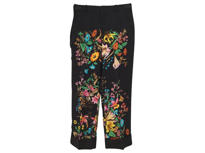 Gucci Pantalones, polainas Multicolor Seda  ref.147195
