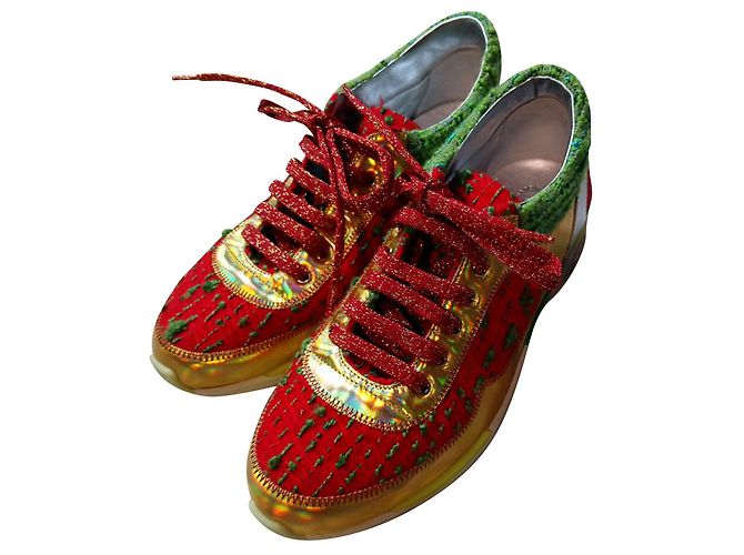 Sneakers Chanel in pelle e tweed Multicolore