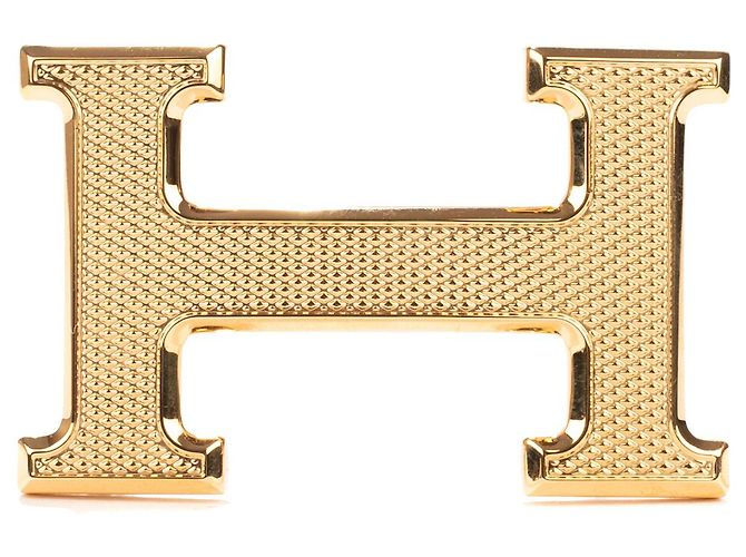 Boucle de ceinture Hermès Constance à Guillochée en acier doré !