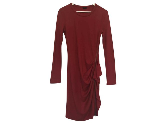 Joseph Grazia Dress Red Wool  ref.147326