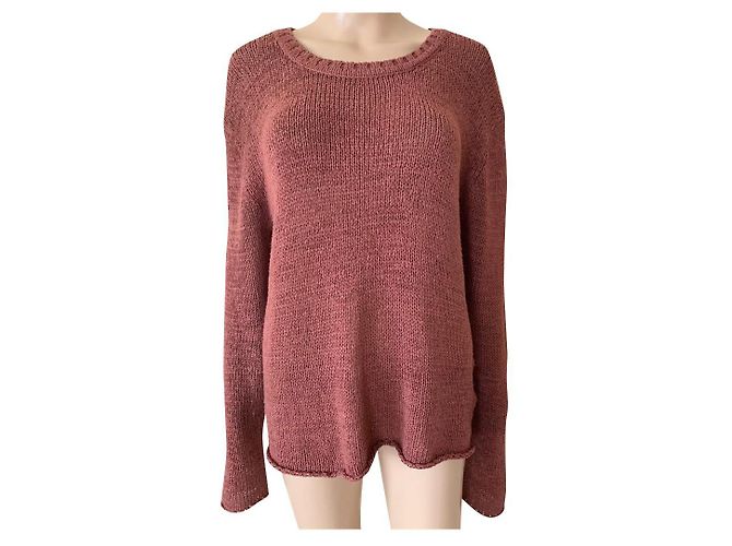 Gestuz Strickpullover braun und rot Acryl M 