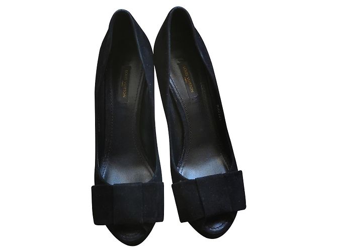 Louis Vuitton Intemporel Pumps Schwarzes Samtleder 39