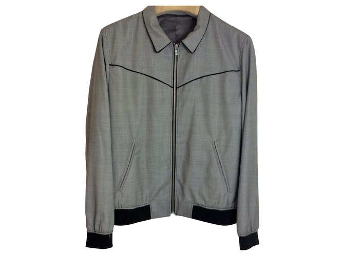 The Kooples Houndstooth wool jacket Black White  ref.147352