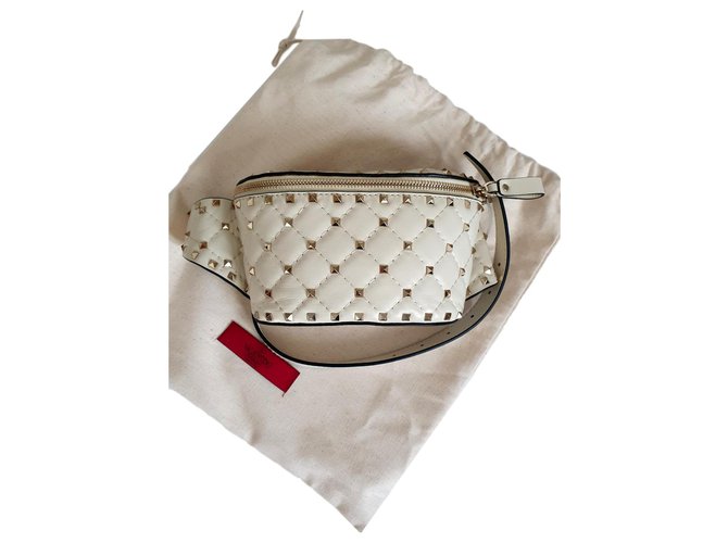 Belt bags Valentino Garavani - Rockstud Spike red nappa belt bag
