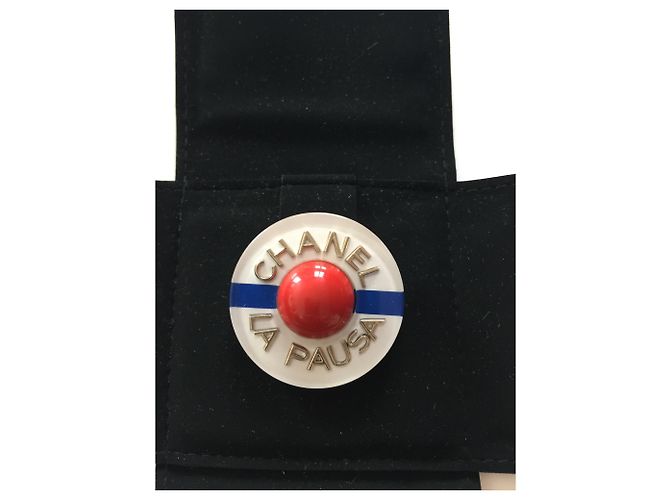 Chanel la Pausa Brosche Keramik mehrfarbig Mehrfarben