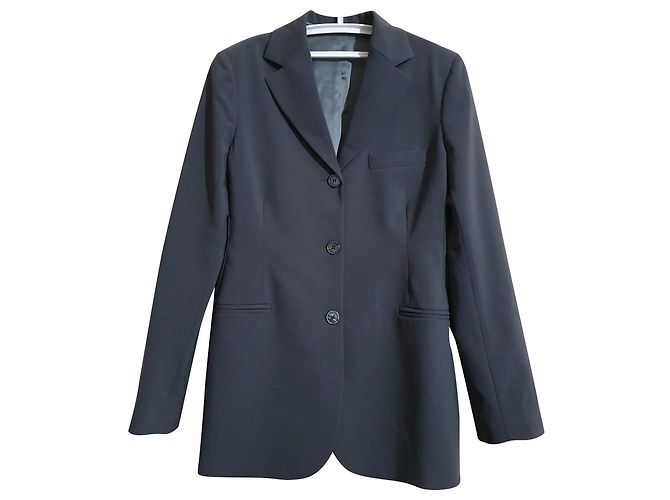 Filippa K Blazer Grau aus Wolle und Polyester M