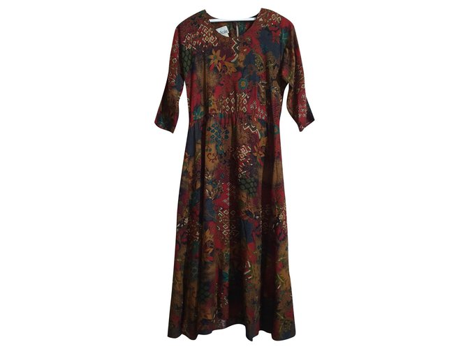 Vintage Robes Rayon Multicolore  ref.147521