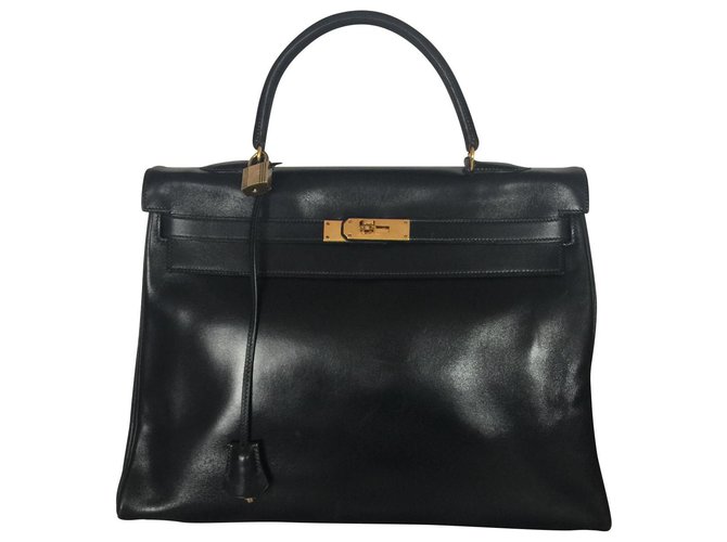 Kelly Hermès Handbags Blue Leather  ref.147556