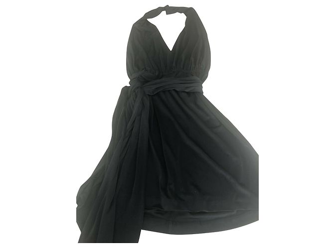 Halston Heritage Schwarzer Jersey-Neckholder