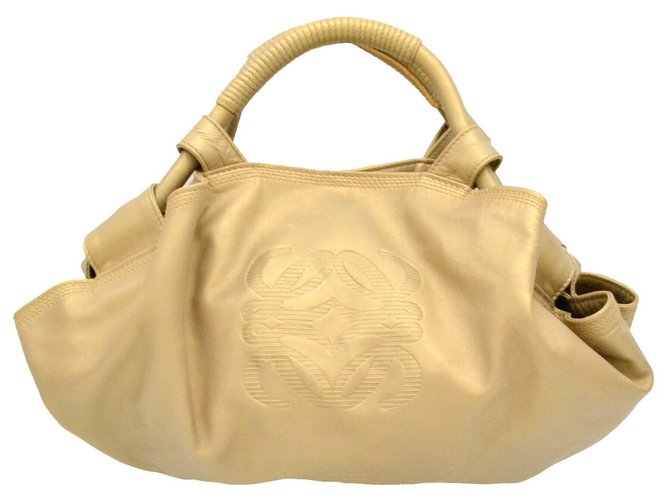 Loewe Vintage Sac à bandoulière Cuir Écru  ref.147647