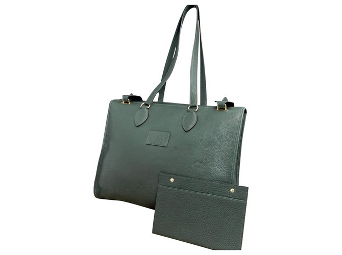 Hermès Kaba Green Leather  ref.147748