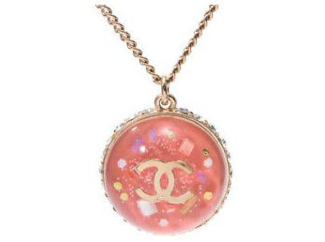 Chanel Dome Necklace Pink  ref.147861