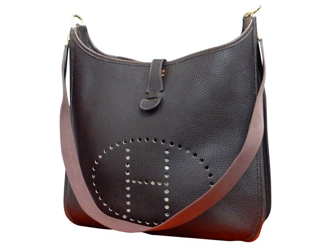 Hermès Evelyne Brown Leather  ref.147903
