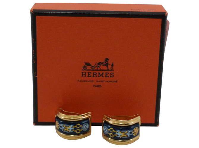 Boucles d'oreilles Hermès en or Or jaune Doré  ref.147924
