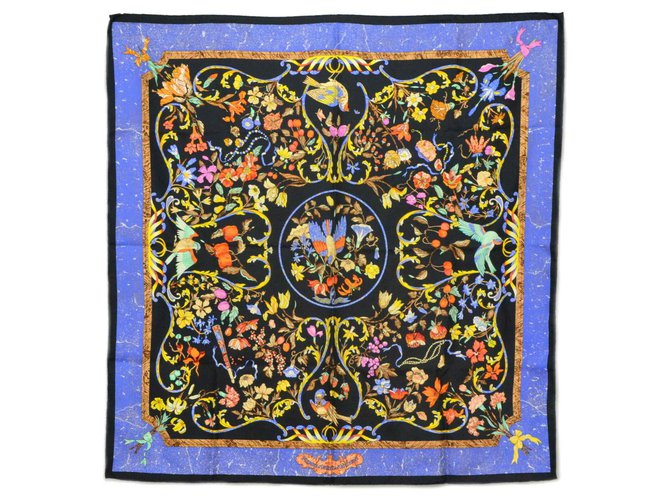 Hermès scarf Black Silk  ref.148122