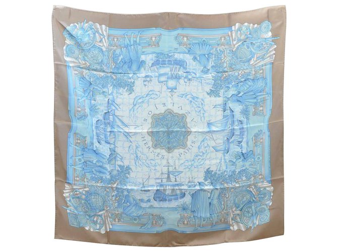 Pañuelo Hermès "Azulejos" Seda  ref.148144