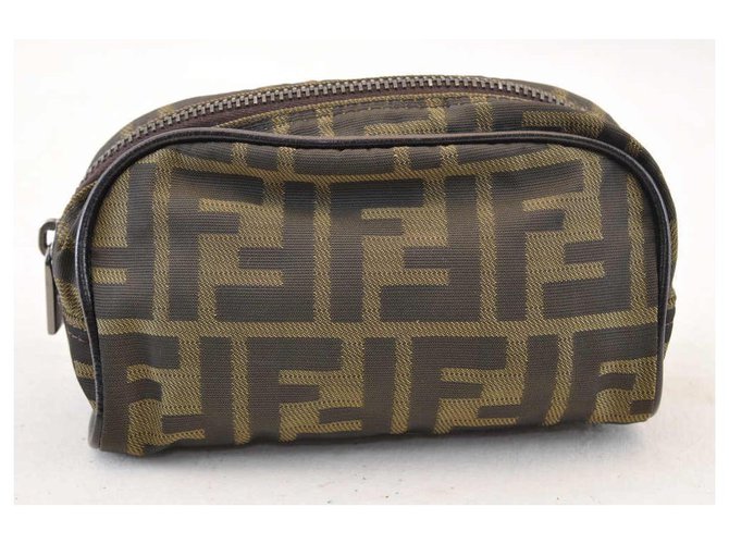 Fendi Pochette Zucca Brown Cloth ref.148212 - Joli Closet