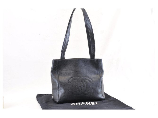 Bolsa Chanel Caviar Preto Couro  ref.148446