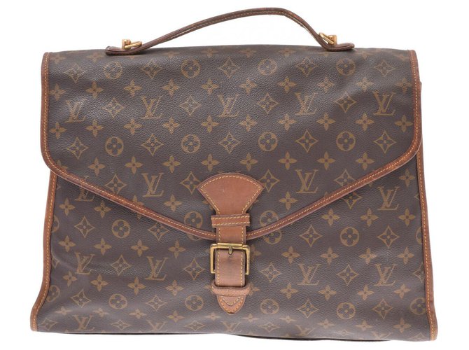 Louis Vuitton Briefcase Brown Cloth  ref.148592