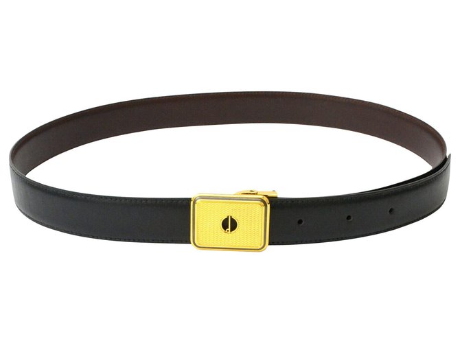 Alfred Dunhill dunhill Leather Belt Black  ref.148694