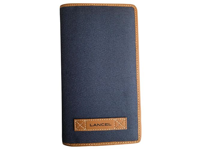 Lancel Agenda Holder Blue Cloth