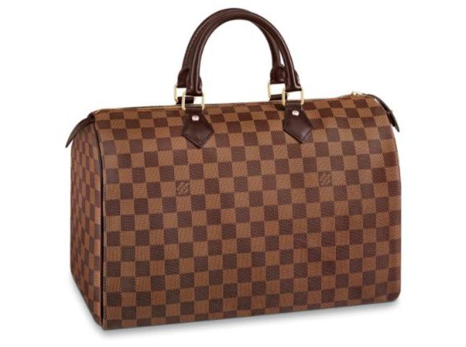 Louis Vuitton Speedy 35 Brown Leather  ref.148781