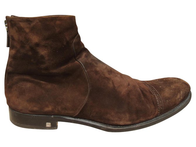 size Louis Vuitton boots 42,5 Dark brown Deerskin  ref.148782