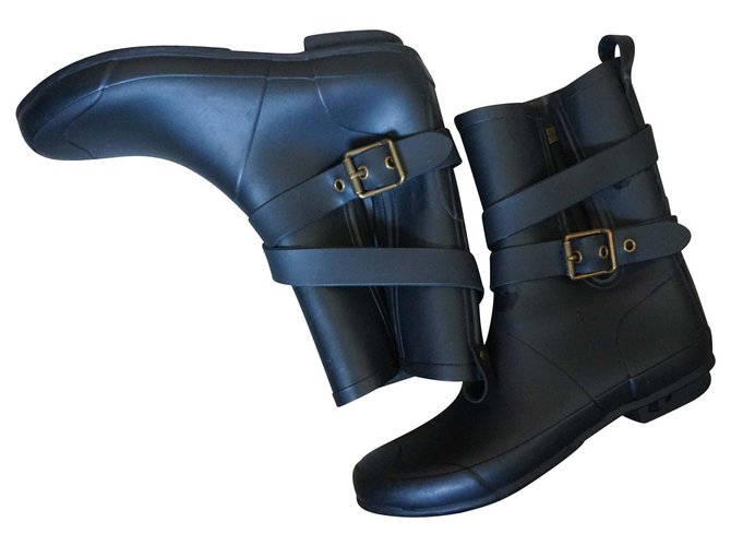 Burberry boots Caoutchouc Noir  ref.148785