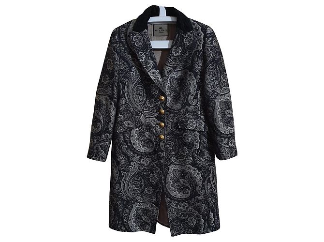 Cappotto Etro in Seta e Lana Multicolore