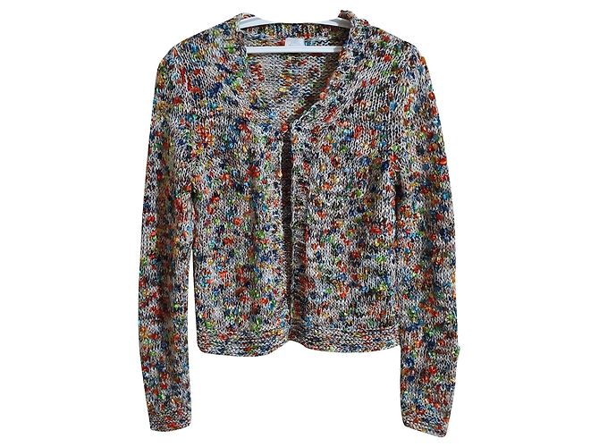 Autre Marque Mehrfarbige Strickjacke aus Baumwolle Mehrfarben