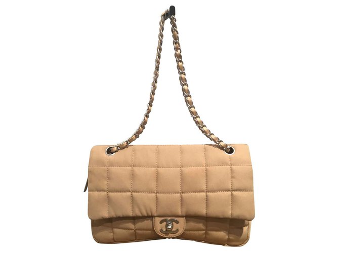 Timeless Chanel Handbags Beige Cloth  ref.148890