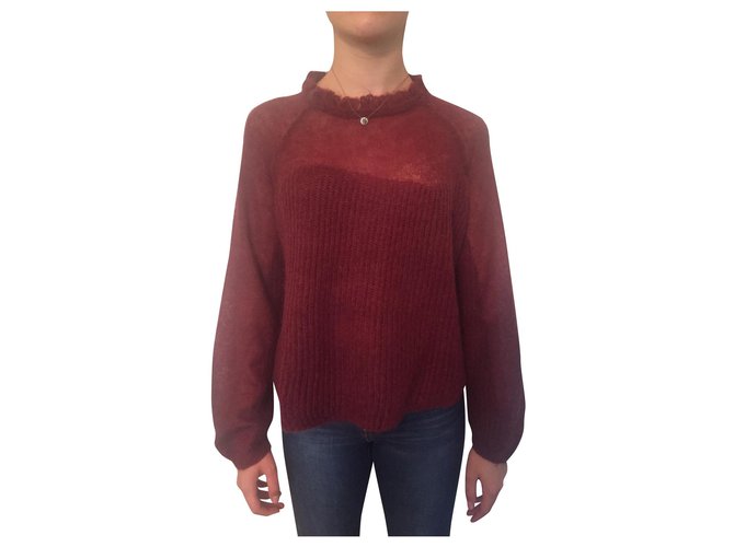 Wool sweater Berenice Prune Nylon Mohair  ref.148915