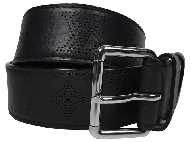 Louis Vuitton Belts Black Leather  ref.148921
