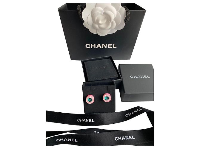 Chanel Orecchini Rosa Plastica