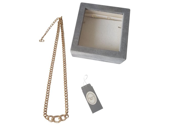 Christian Dior Necklaces Golden Metal  ref.148941