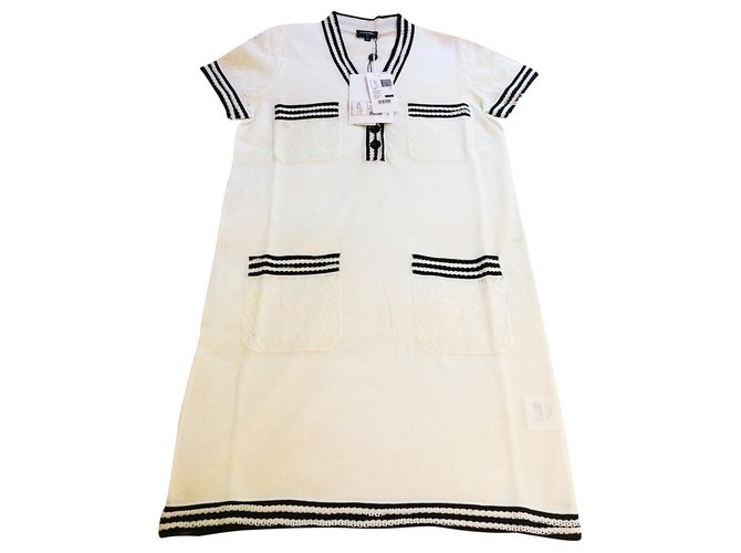 Chanel Kleider Weiß  ref.148954
