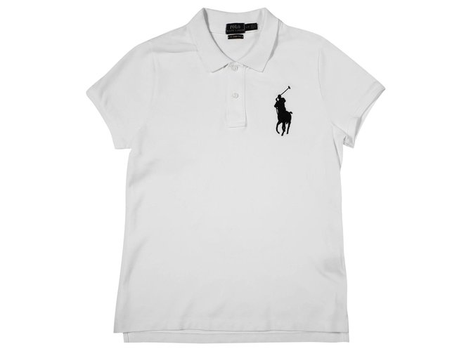 Polo Ralph Lauren Camisetas y tops Blanco Algodón  ref.148956