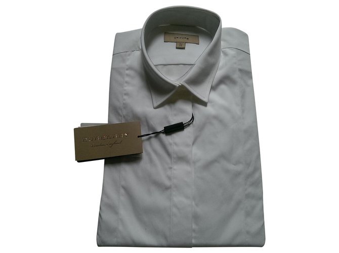 Burberry Camisas Branco Algodão  ref.148985