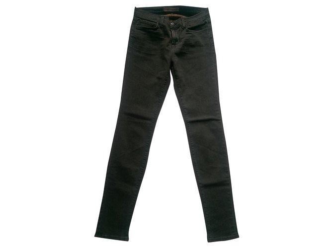 J Brand Jeans Schwarz Dunkelbraun Baumwolle Polyester Elasthan  ref.149004