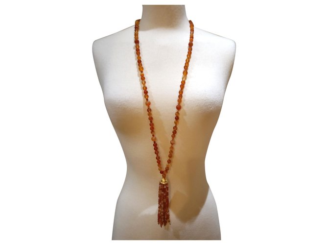 Kenneth Jay Lane Long necklaces Metal Gold-plated  ref.149019