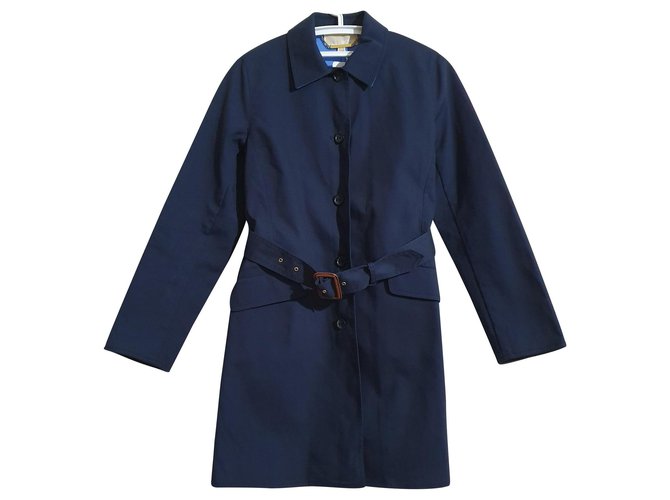 Michael Kors Coats, Outerwear Navy blue Cotton  ref.149028