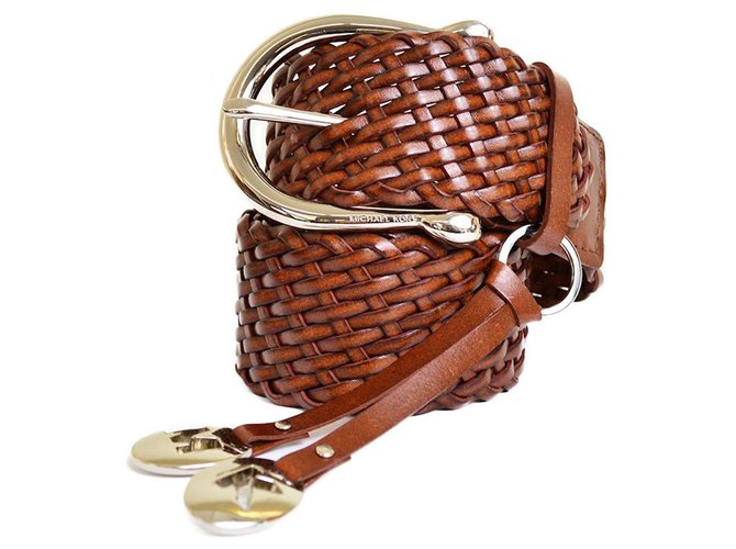 Michael Kors Belts Brown Golden Leather  - Joli Closet