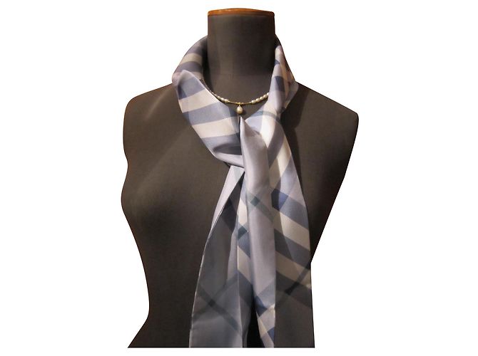 Burberry Sciarpe da uomo Blu Seta