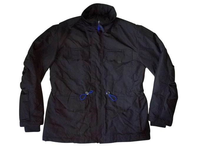 VERSACE Jeans Couture - veste de sport d'hiver à capuche Polyamide Noir  ref.149161